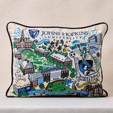 Load image into Gallery viewer, Johns Hopkins University Collegiate Embroidered Pillow Pillow catstudio 
