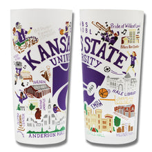 Load image into Gallery viewer, Kansas State University Collegiate Drinking Glass Glass catstudio
