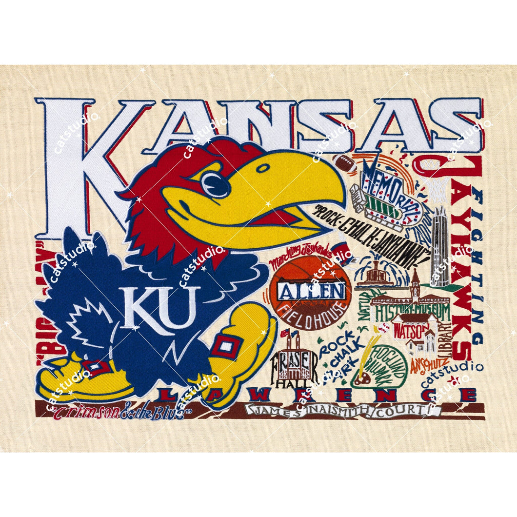 Kansas, University of Collegiate Fine Art Print Art Print catstudio 