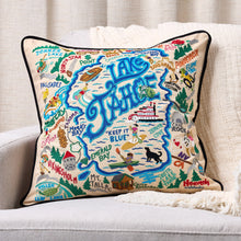 Load image into Gallery viewer, Lake Tahoe Hand-Embroidered Pillow Pillow catstudio 
