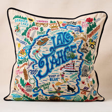Load image into Gallery viewer, Lake Tahoe Hand-Embroidered Pillow Pillow catstudio 
