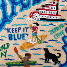 Load image into Gallery viewer, Lake Tahoe Hand-Embroidered Pillow Pillow catstudio 
