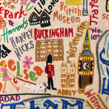 Load image into Gallery viewer, London Hand-Embroidered Pillow Pillow catstudio 
