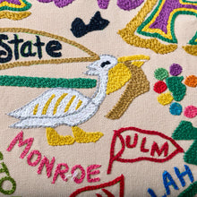 Load image into Gallery viewer, Louisiana Hand-Embroidered Pillow Pillow catstudio 
