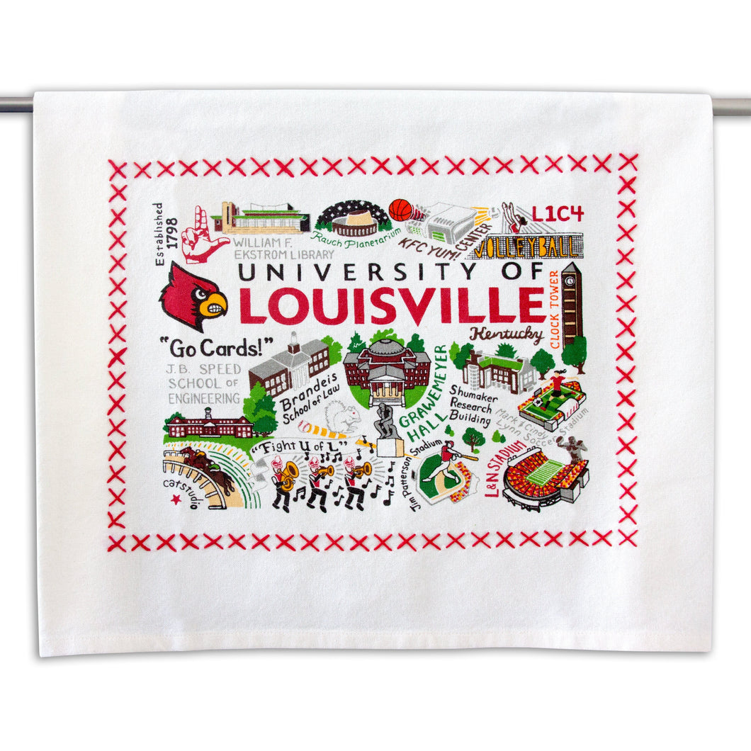 Louisville, University of Collegiate Dish Towel Dish Towel catstudio 