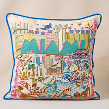 Load image into Gallery viewer, Miami Hand-Embroidered Pillow Pillow catstudio 
