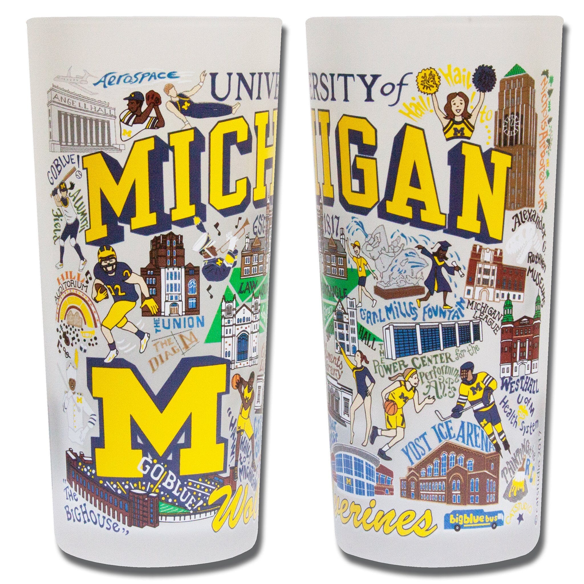University of Michigan Collegiate Drinking Glass
