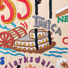 Load image into Gallery viewer, Mississippi Hand-Embroidered Pillow Pillow catstudio 
