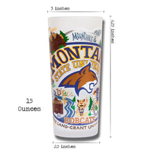 Load image into Gallery viewer, Montana State University Collegiate Drinking Glass Glass catstudio
