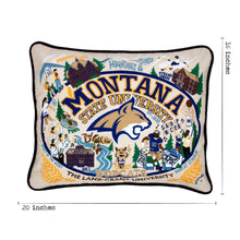 Load image into Gallery viewer, Montana State University Collegiate Embroidered Pillow Pillow catstudio
