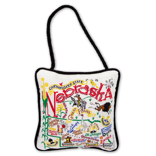 Nebraska woven Mini Pillow Ornament by catstudio