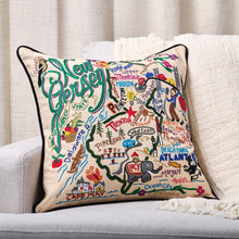 Load image into Gallery viewer, New Jersey Hand-Embroidered Pillow Pillow catstudio 

