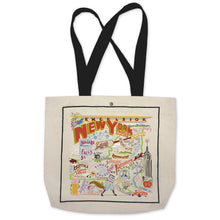 Load image into Gallery viewer, New York State Tote Bag Canvas Tote Bag catstudio 
