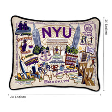 Load image into Gallery viewer, New York University (NYU) Collegiate Embroidered Pillow Pillow catstudio
