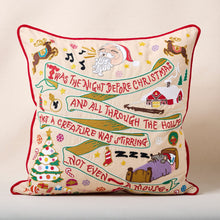 Load image into Gallery viewer, Night Before Christmas Hand-Embroidered Pillow Pillow catstudio 
