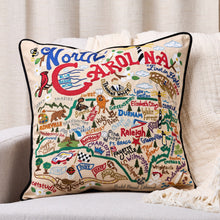 Load image into Gallery viewer, North Carolina Hand-Embroidered Pillow Pillow catstudio 
