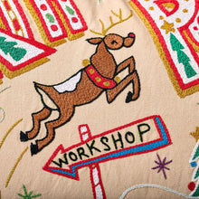 Load image into Gallery viewer, North Pole 1 Hand-Embroidered Pillow Pillow catstudio 
