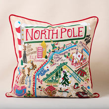 Load image into Gallery viewer, North Pole City Hand-Embroidered Pillow Pillow catstudio 
