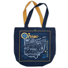 Load image into Gallery viewer, Ohio Denim Tote Bag Denim Tote Bag catstudio 
