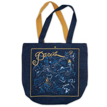Load image into Gallery viewer, Paris Denim Tote Bag Denim Tote Bag catstudio 

