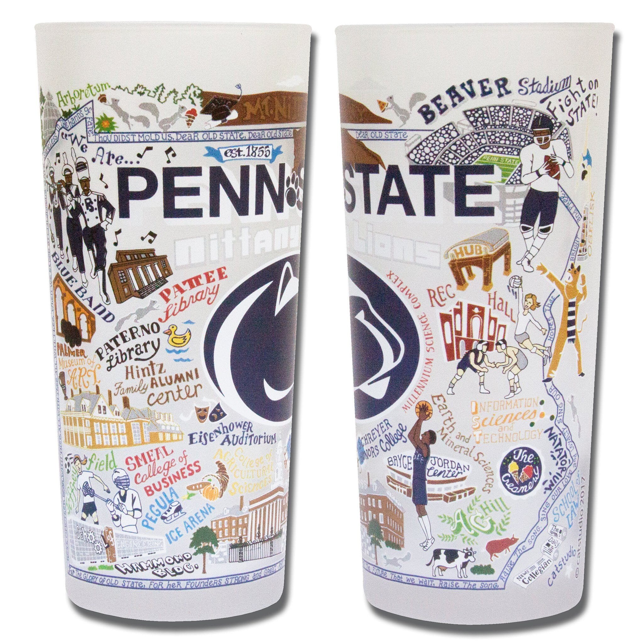 Penn State University Drinking Glass | Collegiate Collection by catstudio   catstudio
