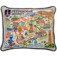Load image into Gallery viewer, Pepperdine University Collegiate Embroidered Pillow Pillow catstudio 
