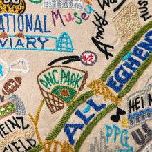 Load image into Gallery viewer, Pittsburgh Hand-Embroidered Pillow Pillow catstudio 
