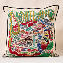 Load image into Gallery viewer, Portland, OR Hand-Embroidered Pillow Pillow catstudio 

