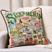 Load image into Gallery viewer, Sacramento Hand-Embroidered Pillow Pillow catstudio 
