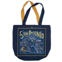 Load image into Gallery viewer, San Antonio Denim Tote Bag Denim Tote Bag catstudio 
