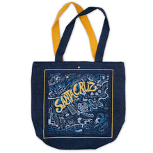 Load image into Gallery viewer, Santa Cruz Denim Tote Bag Denim Tote Bag catstudio 

