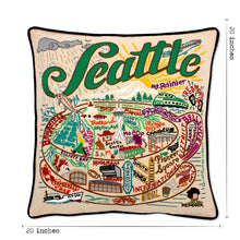 Load image into Gallery viewer, Seattle Hand-Embroidered Pillow Pillow catstudio

