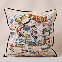 Load image into Gallery viewer, Ski Tahoe Hand-Embroidered Pillow Pillow catstudio 
