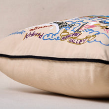 Load image into Gallery viewer, Ski Tahoe Hand-Embroidered Pillow Pillow catstudio 
