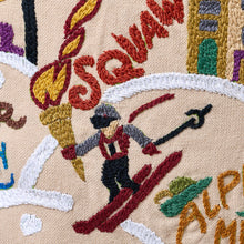 Load image into Gallery viewer, Ski Tahoe Hand-Embroidered Pillow Pillow catstudio 
