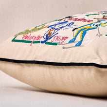 Load image into Gallery viewer, Ski Utah Hand-Embroidered Pillow Pillow catstudio 
