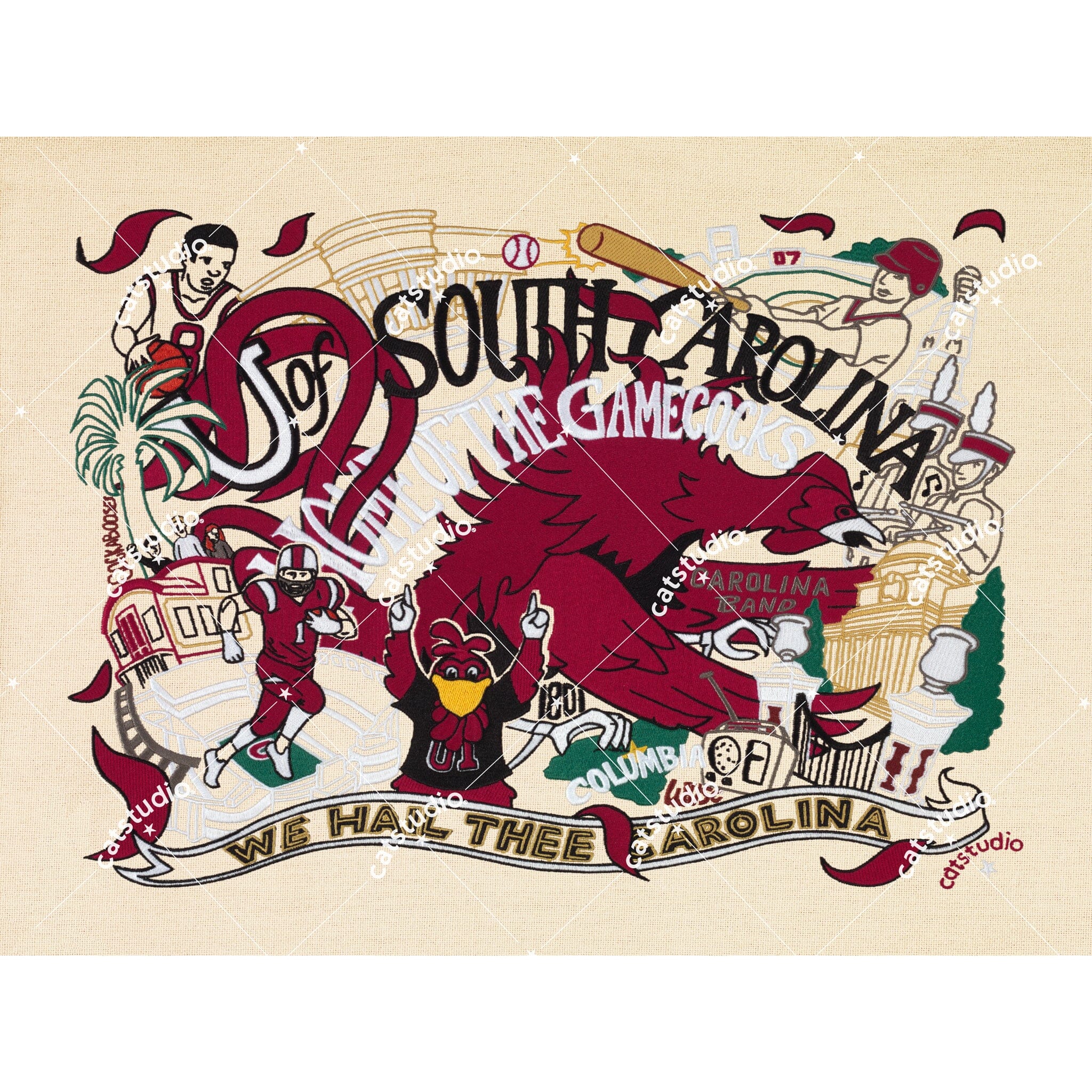 Uofsc Graphics University of South Carolina Fine Art Print | Collegiate Collection by ...