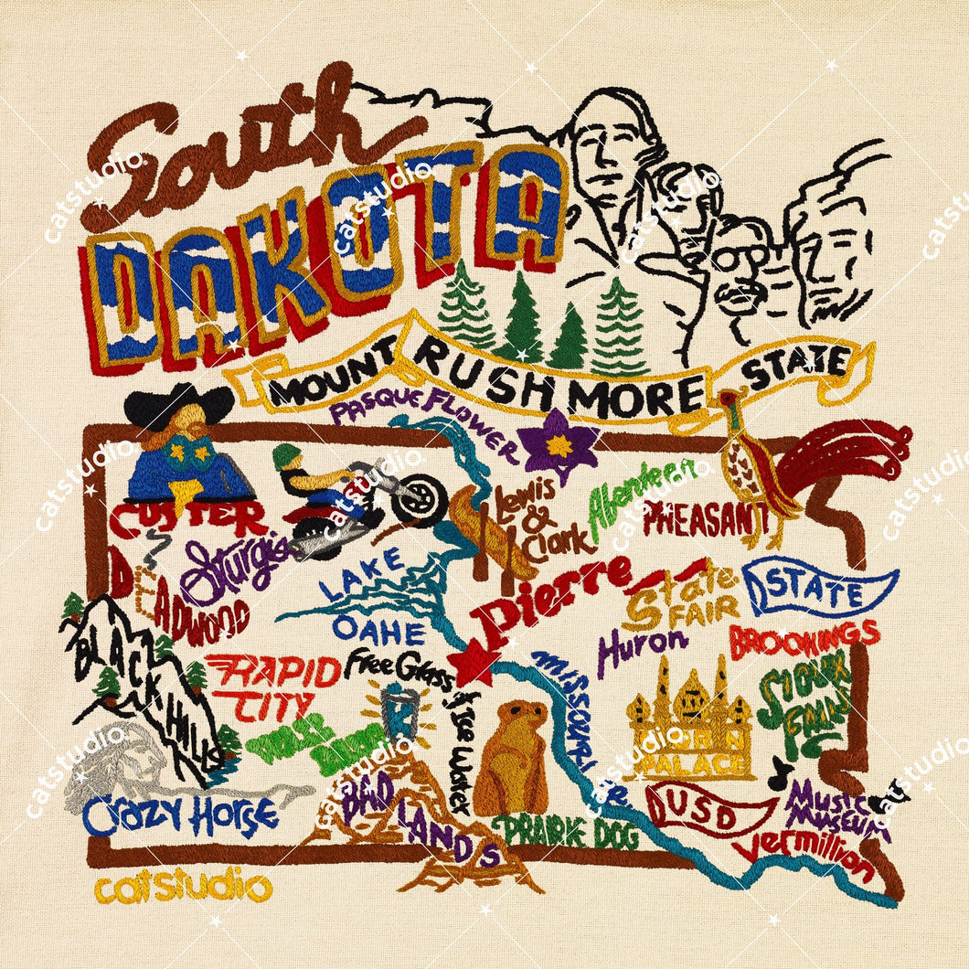 South Dakota Fine Art Print Art Print catstudio