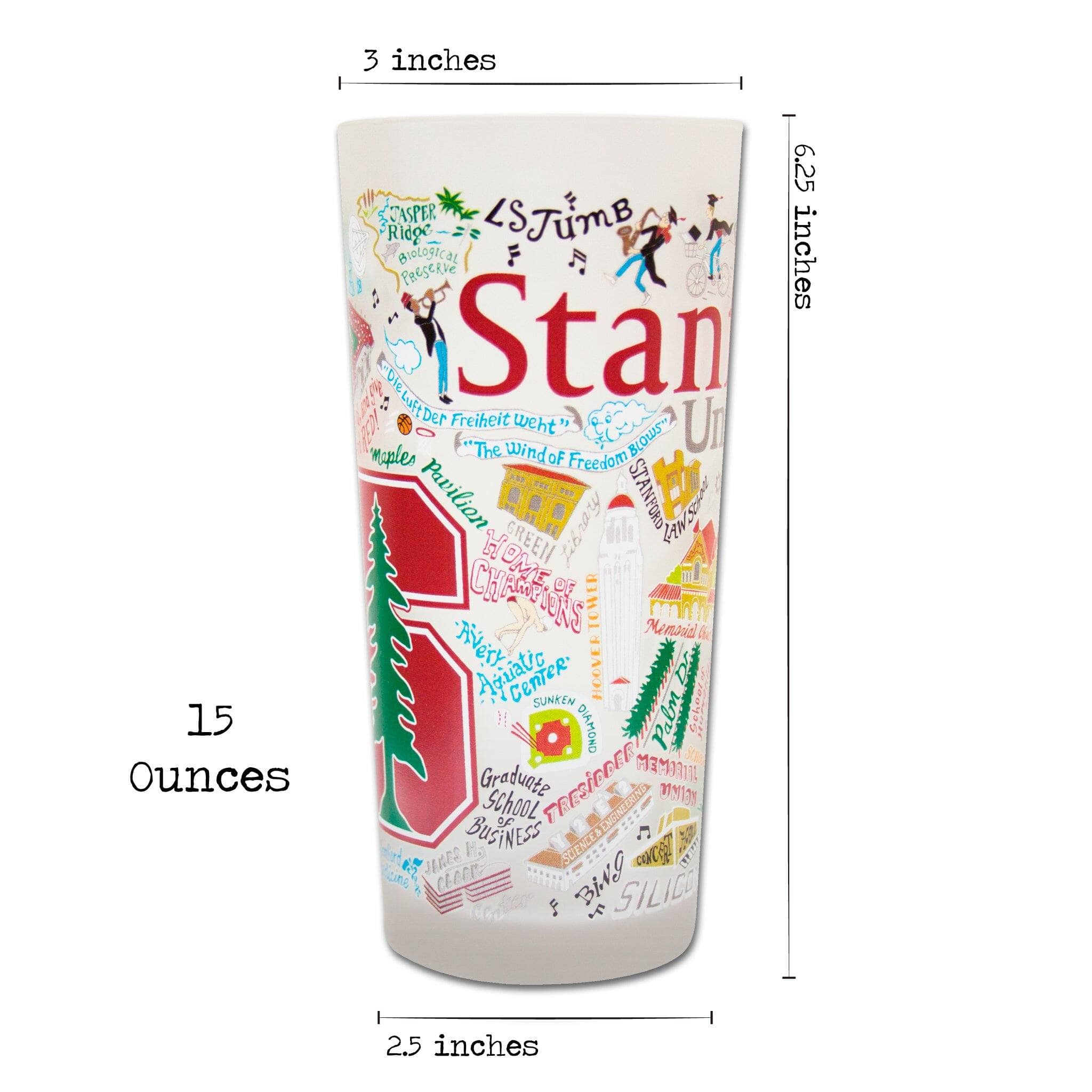 Stanford Drinking Glass | Collegiate Collection by catstudio