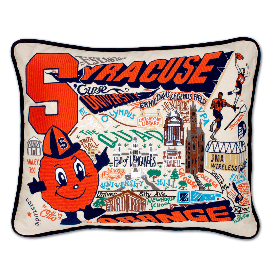Syracuse University Collegiate Embroidered Pillow Pillow catstudio 