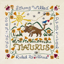 Load image into Gallery viewer, Taurus Astrology Fine Art Print - 8x8 Art Print catstudio
