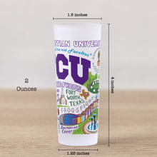 Load image into Gallery viewer, Texas Christian University (TCU) Collegiate Shot Glass Shot Glass catstudio 
