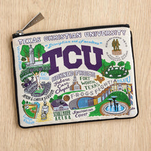 Load image into Gallery viewer, Texas Christian University (TCU) Collegiate Zip Pouch Pouch catstudio 

