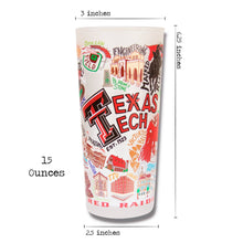 Load image into Gallery viewer, Texas Tech University Collegiate Drinking Glass Glass catstudio
