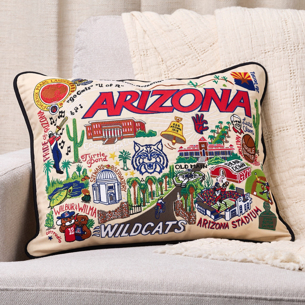 University of Arizona Embroidered Pillow | Collegiate Collection