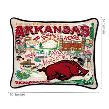 Load image into Gallery viewer, University of Arkansas Collegiate Embroidered Pillow Pillow catstudio 
