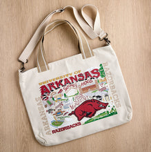 Load image into Gallery viewer, University of Arkansas Collegiate Tote Bag Collegiate Collegiate Tote Bag catstudio 
