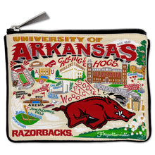 Load image into Gallery viewer, University of Arkansas Collegiate Zip Pouch Pouch catstudio 
