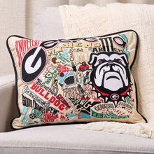 Load image into Gallery viewer, University of Georgia Collegiate Embroidered Pillow Pillow catstudio 
