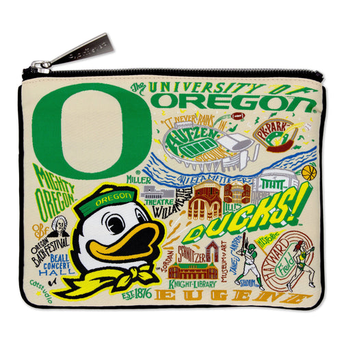 University of Oregon Collegiate Zip Pouch Pouch catstudio